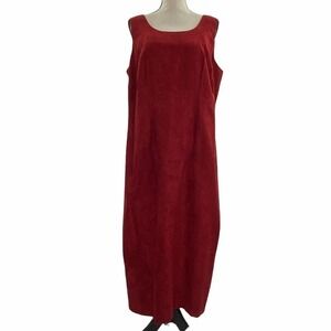 K Woman Faux-Suede Sheath Sleeveless Maxi Dress